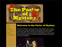 Tablet Screenshot of parlorofmystery.com